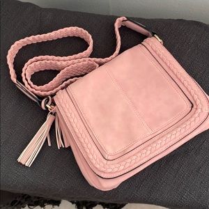 Pink cross body purse